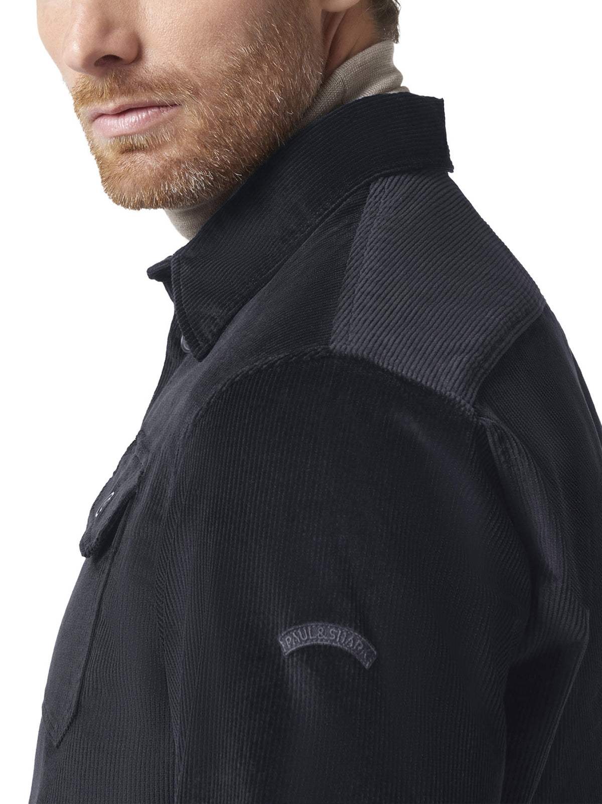 Paul&Shark Overshirt In Velluto Blu-4