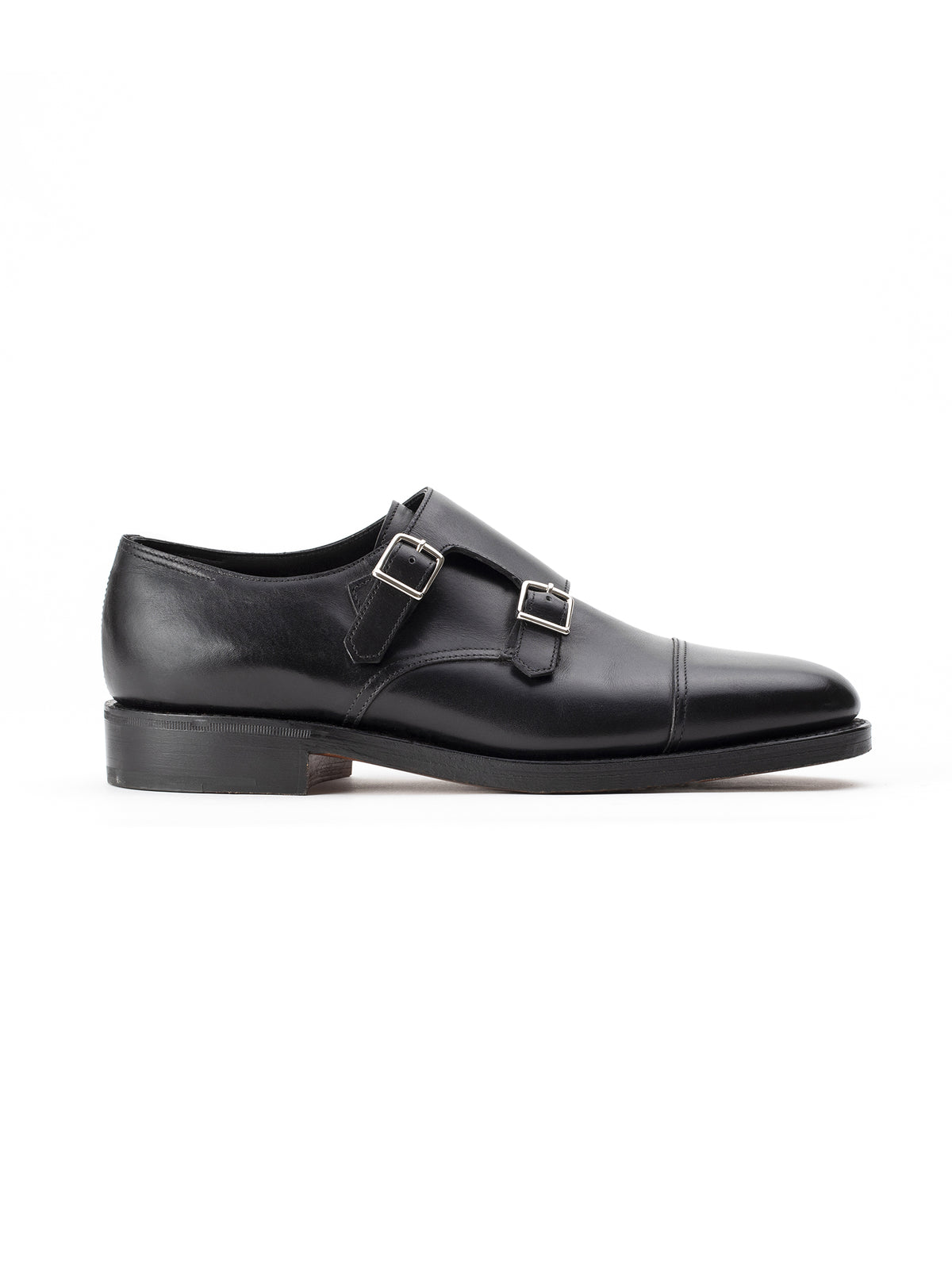 John Lobb Scarpe In Pelle  Doppia Fibbia Nere-1