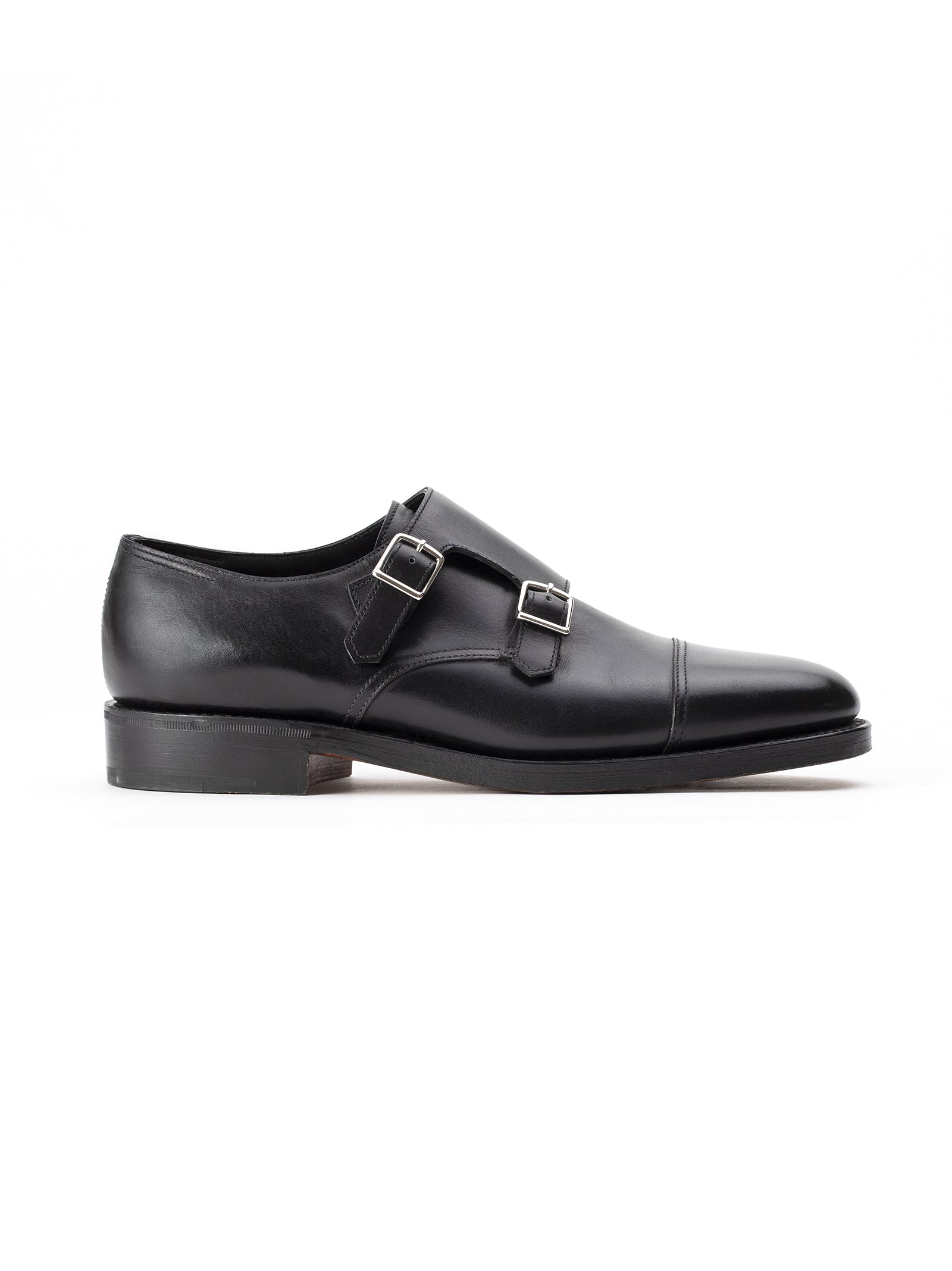 John Lobb Scarpe In Pelle  Doppia Fibbia Nere-1