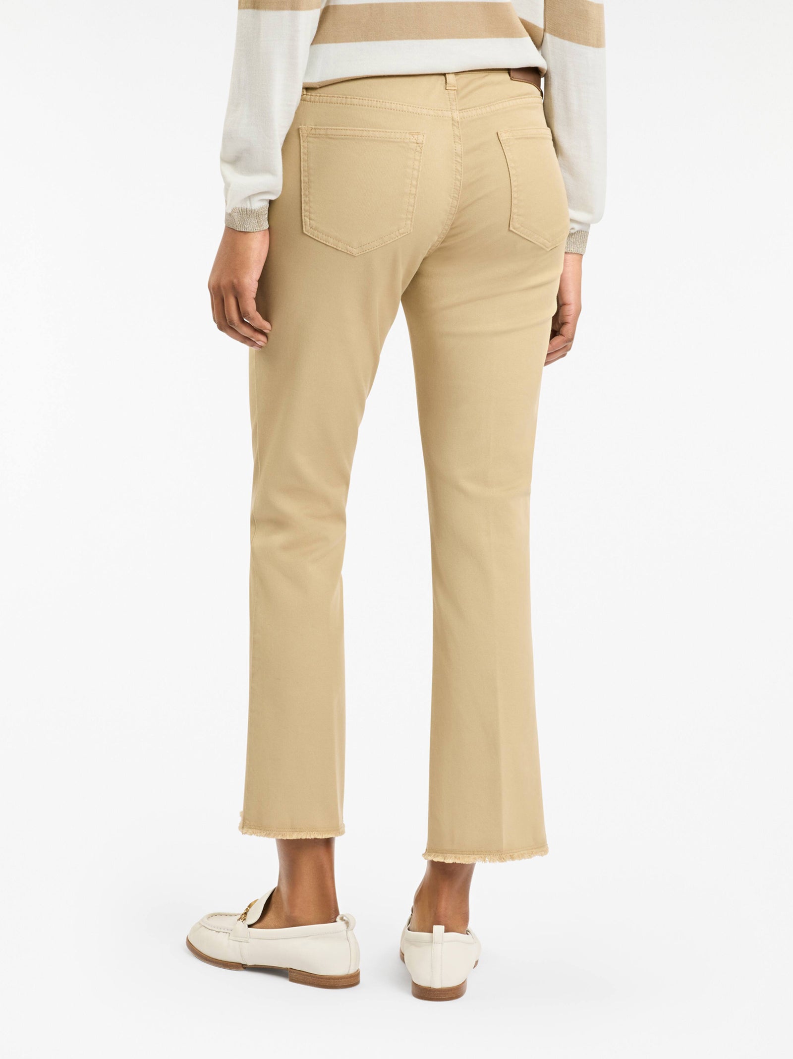 Pantaloni 5 Tasche In Cotone Stretch-3