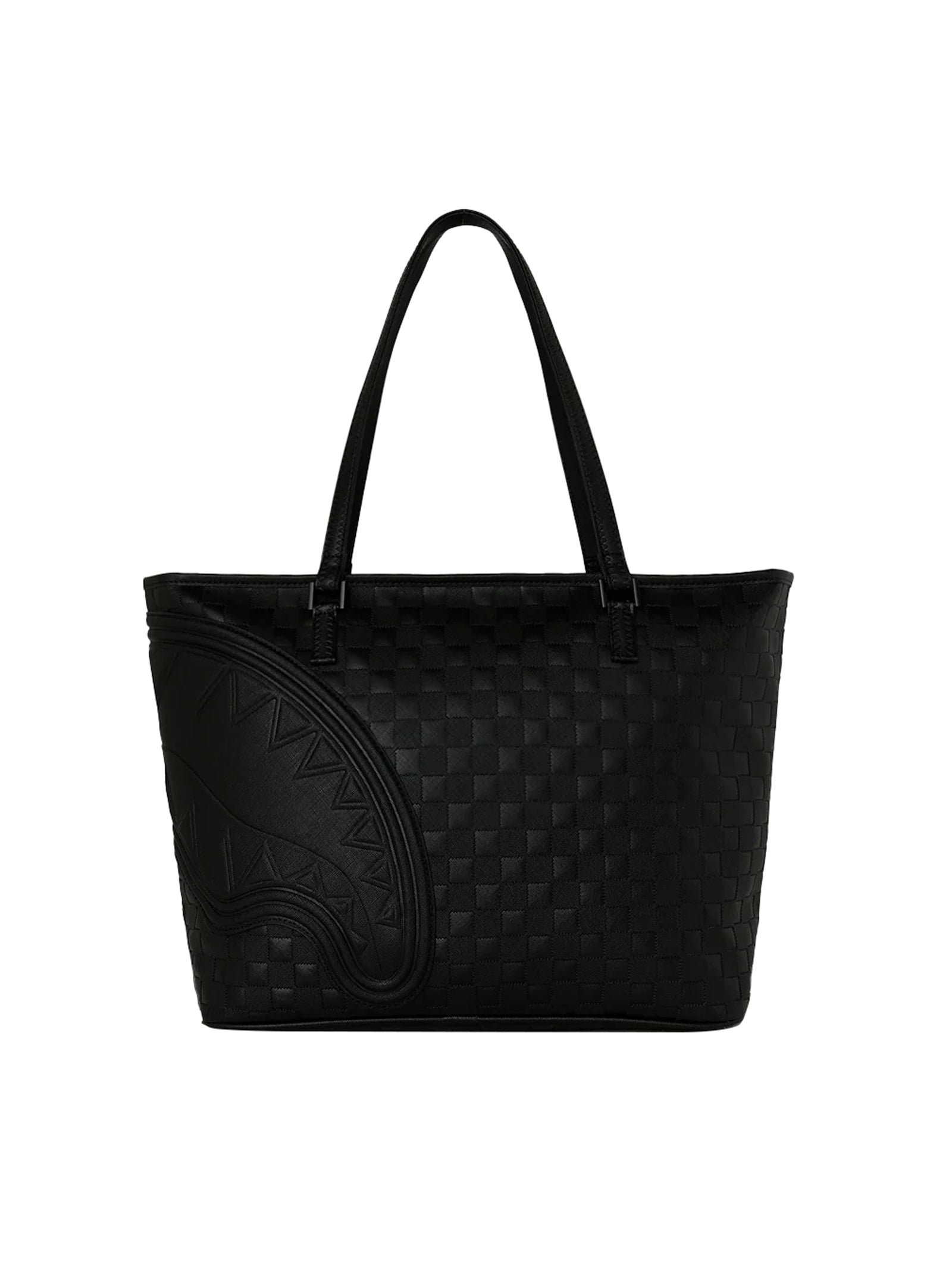 Sprayground Borsa Raised Check Tote Nera-2