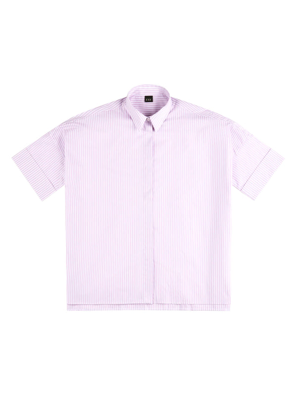 Camicia Comfort Fit In Popeline Stretch