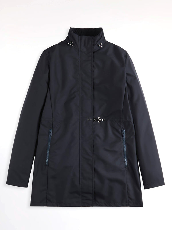 Fay Virginia Coat In Popeline Tecnico giubbino donna blu
