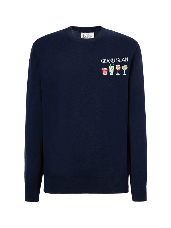 Saint Barth Maglia Girocollo Grand Slam Blu