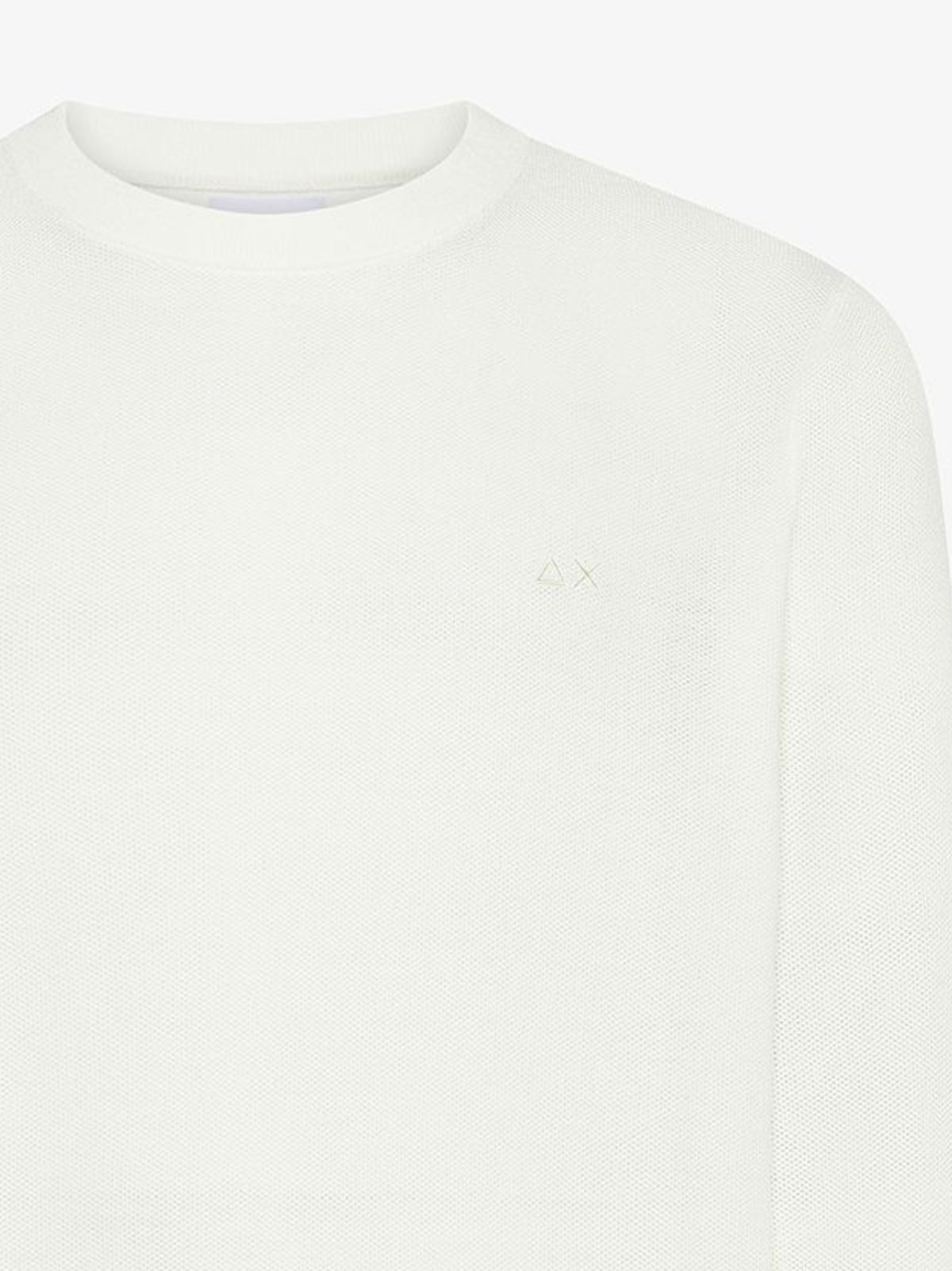 Sun68 Maglia Giro Cotone Bianco Panna-2