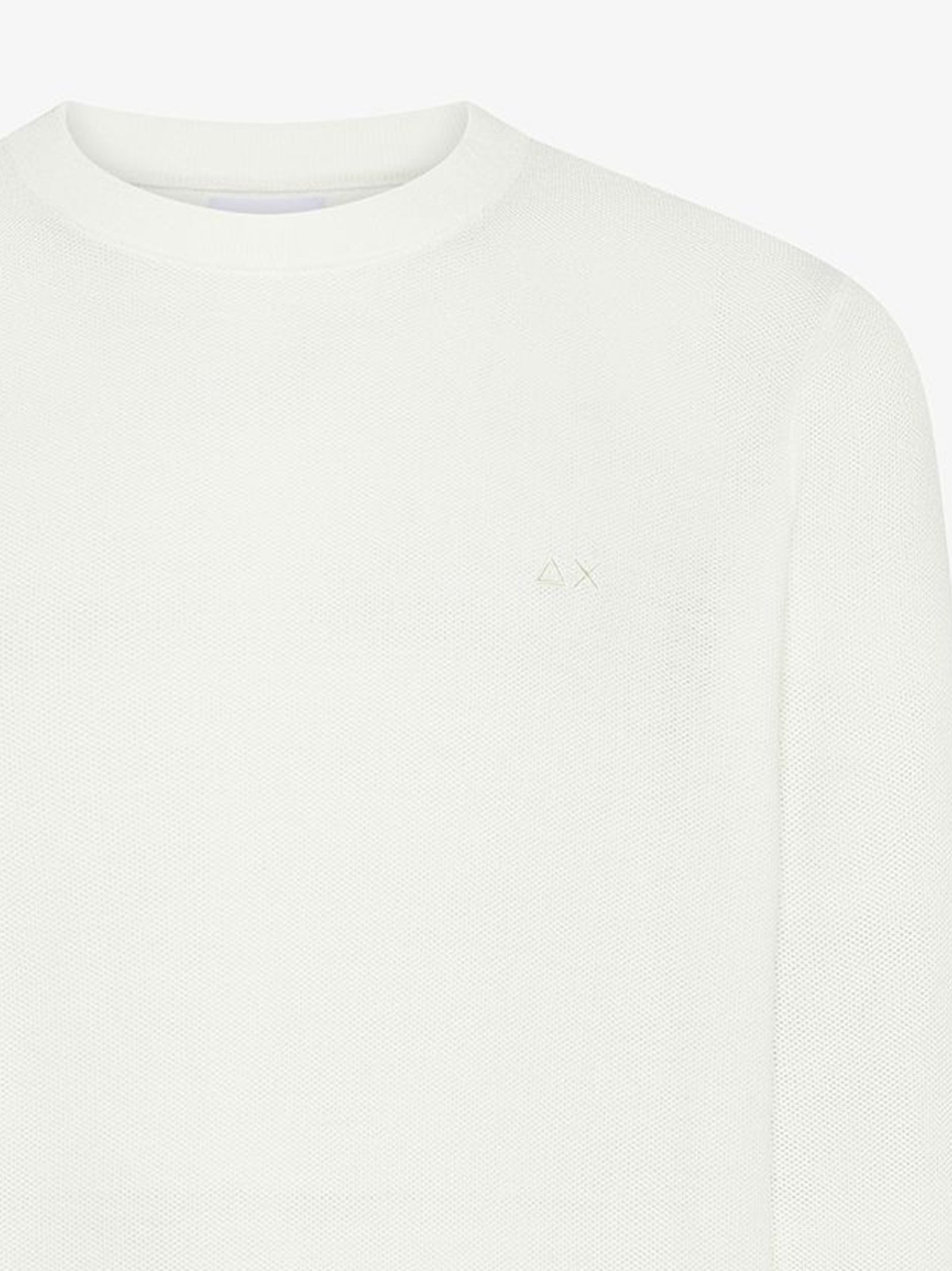 Sun68 Maglia Giro Cotone Bianco Panna-2