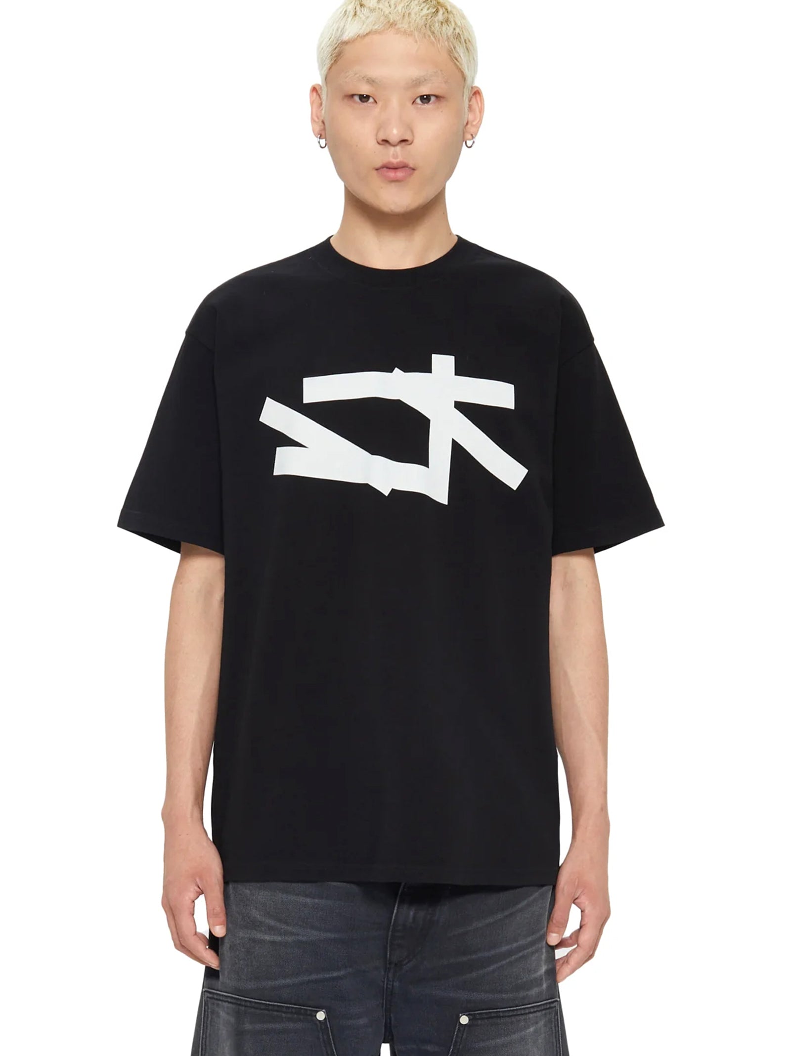 44 Label T-Shirt Jersey Nera Turned Tee-1