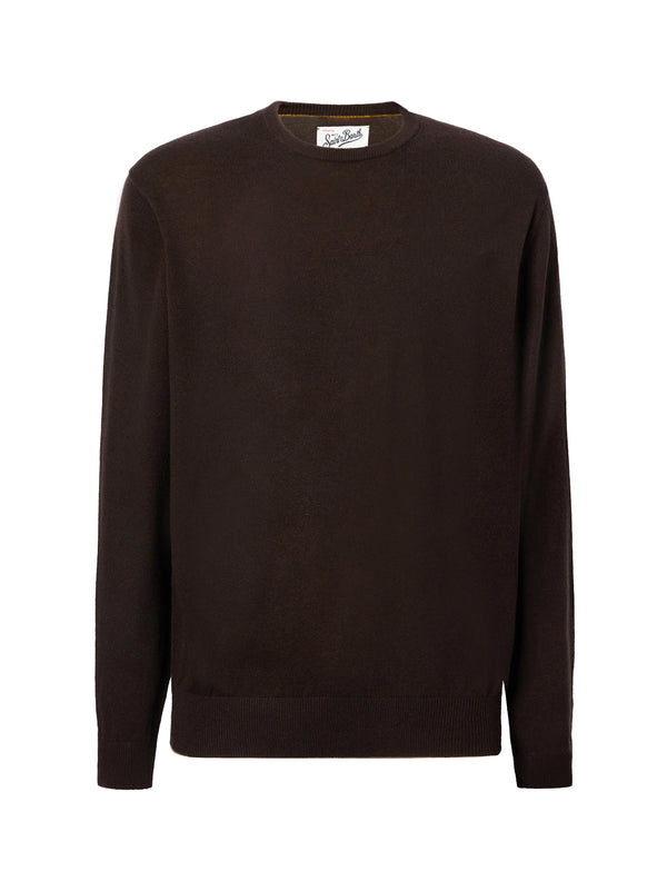 Saint Barth Maglione Regent In Lana E Cashmere Marrone