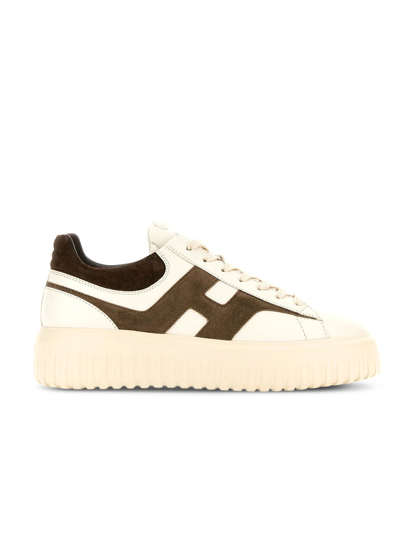 HOGAN SNEAKERS H-STRIPES AVORIO MARRONE-HOGAN-HXM6450FE91N1M 762F