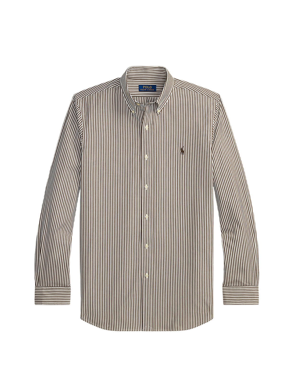 Polo Ralph Lauren Camicia A Righe Bianco Marroni-1