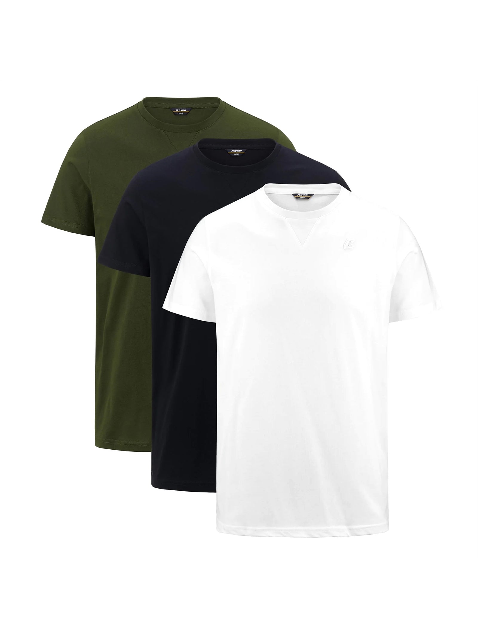 Set3 T-Shirt White Blu Green-1