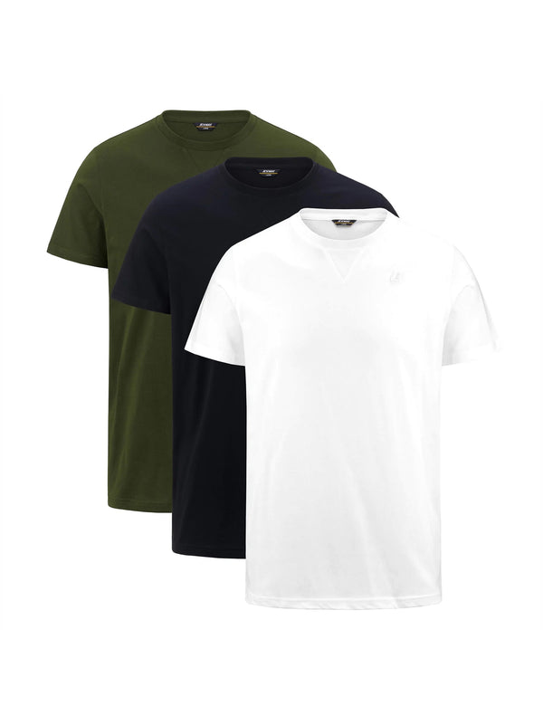 Set3 T-Shirt White Blu Green