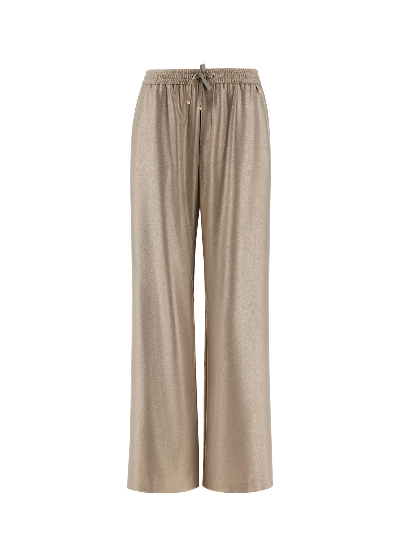Pantaloni In Metallic Flannel Effect-1