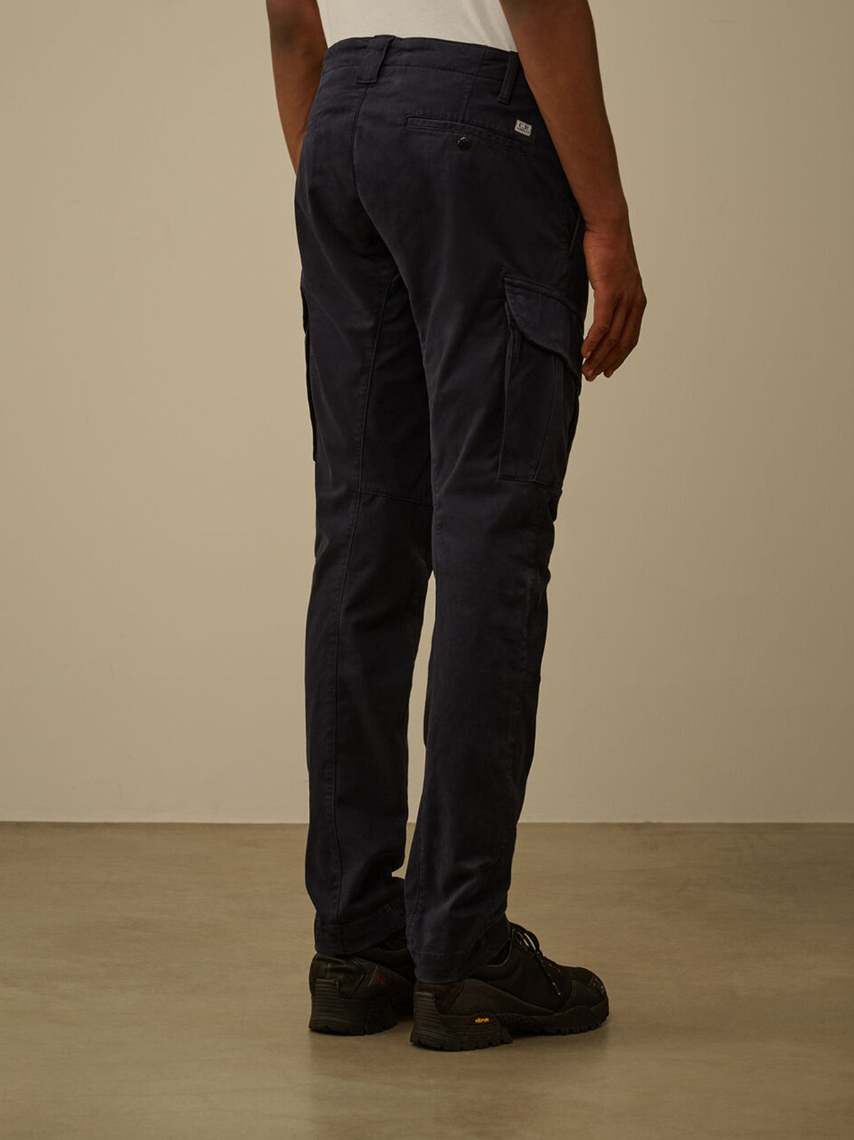 Cp Company Stretch Sateen Ergonomic Lens Cargo Pants Total Eclipse-3