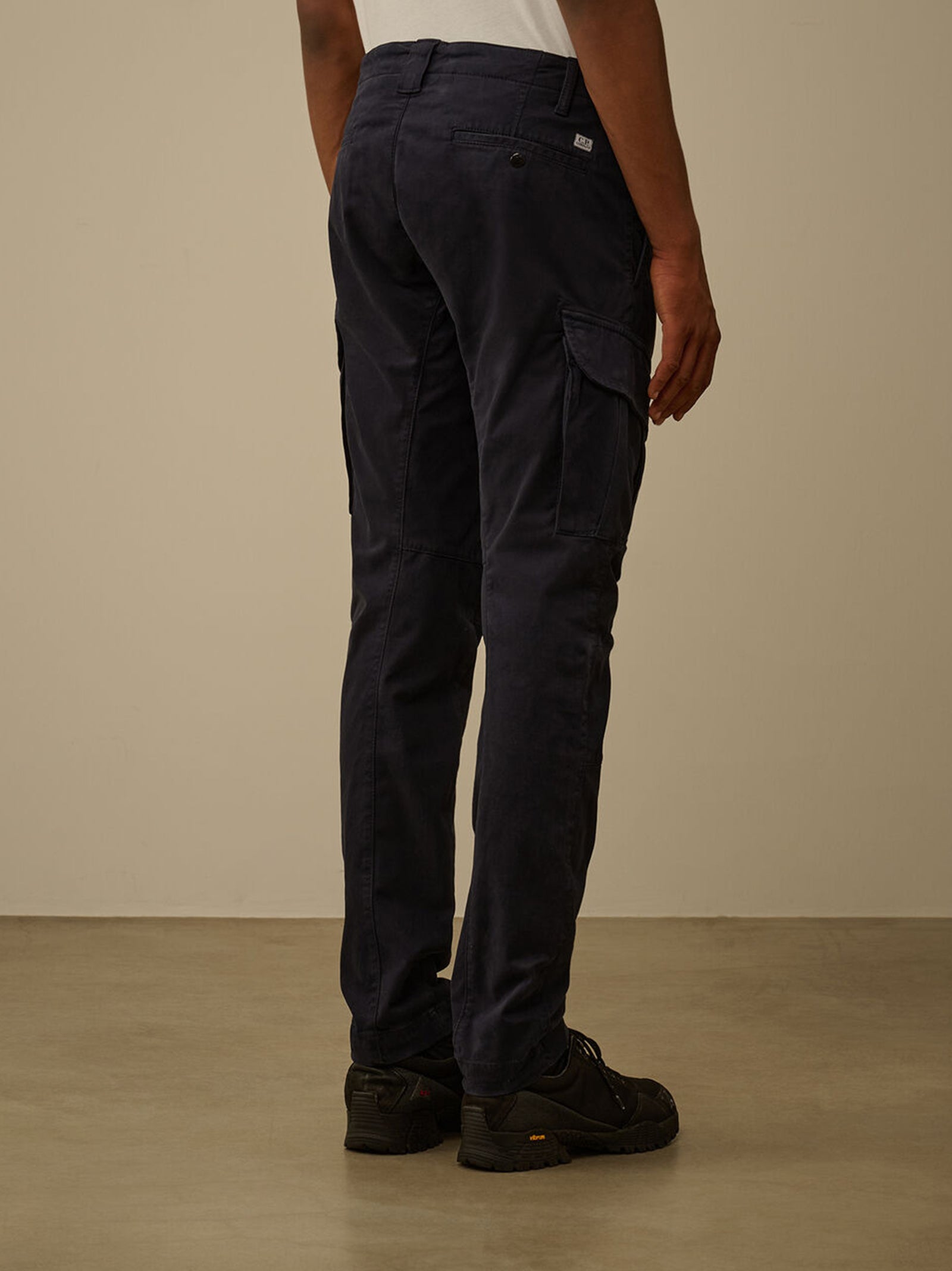 Cp Company Stretch Sateen Ergonomic Lens Cargo Pants Total Eclipse-3