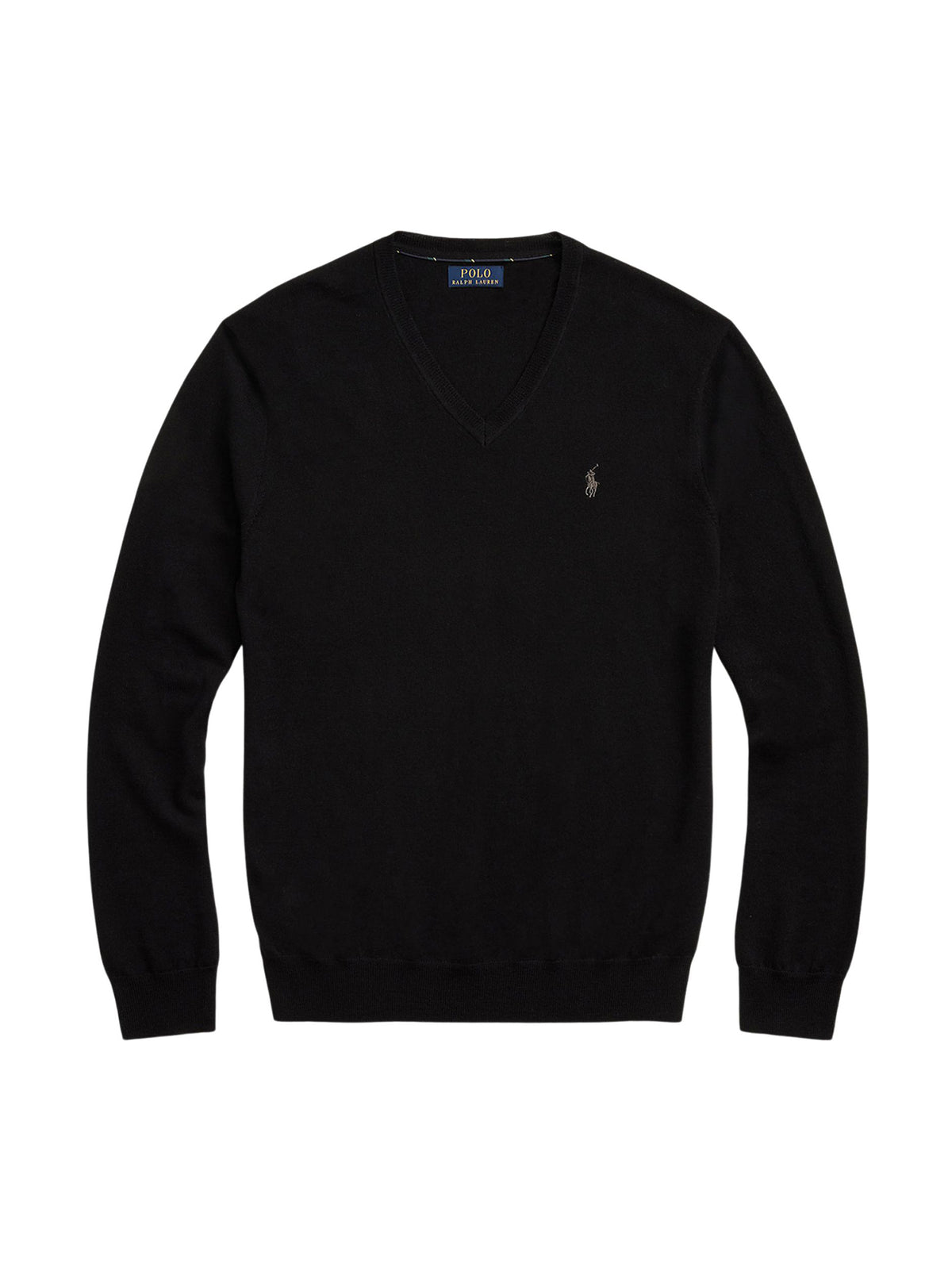 Polo Ralph Lauren Maglia slim fit scollo a V nera-1