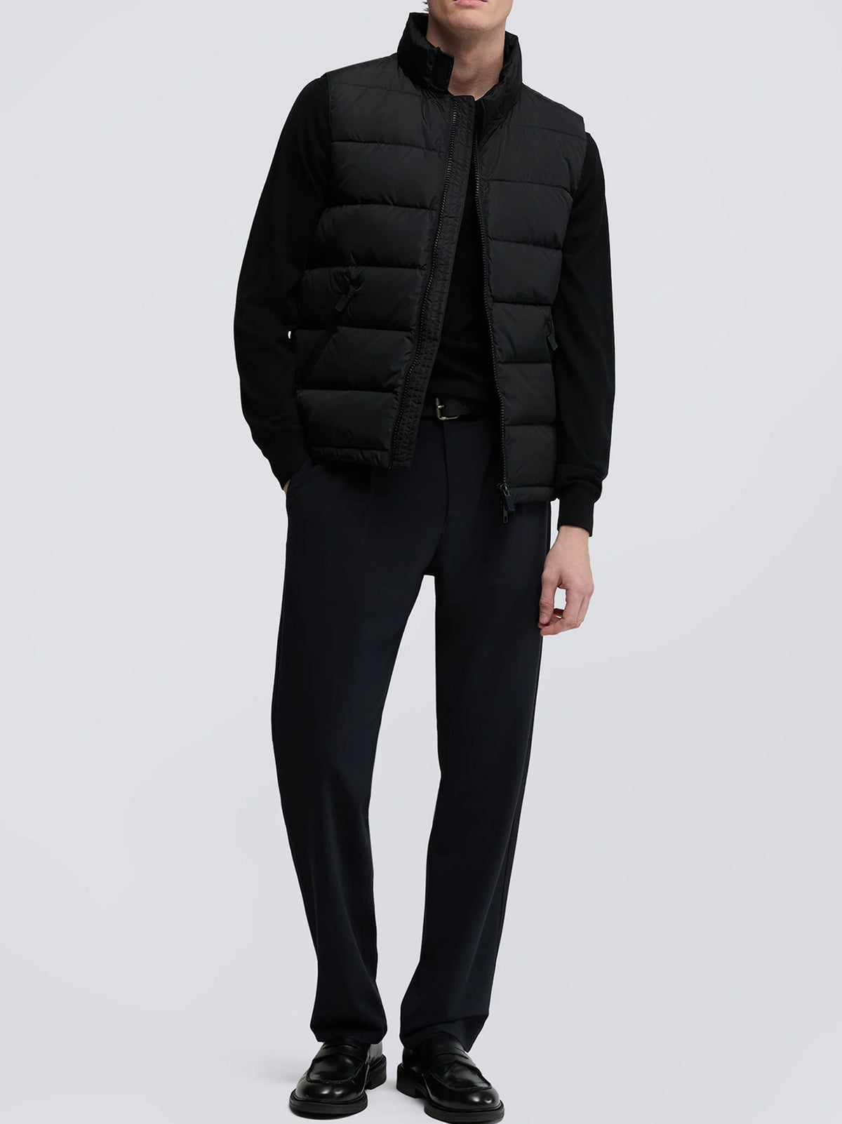 Aspesi Gilet Piuma Slim Re Nero-2