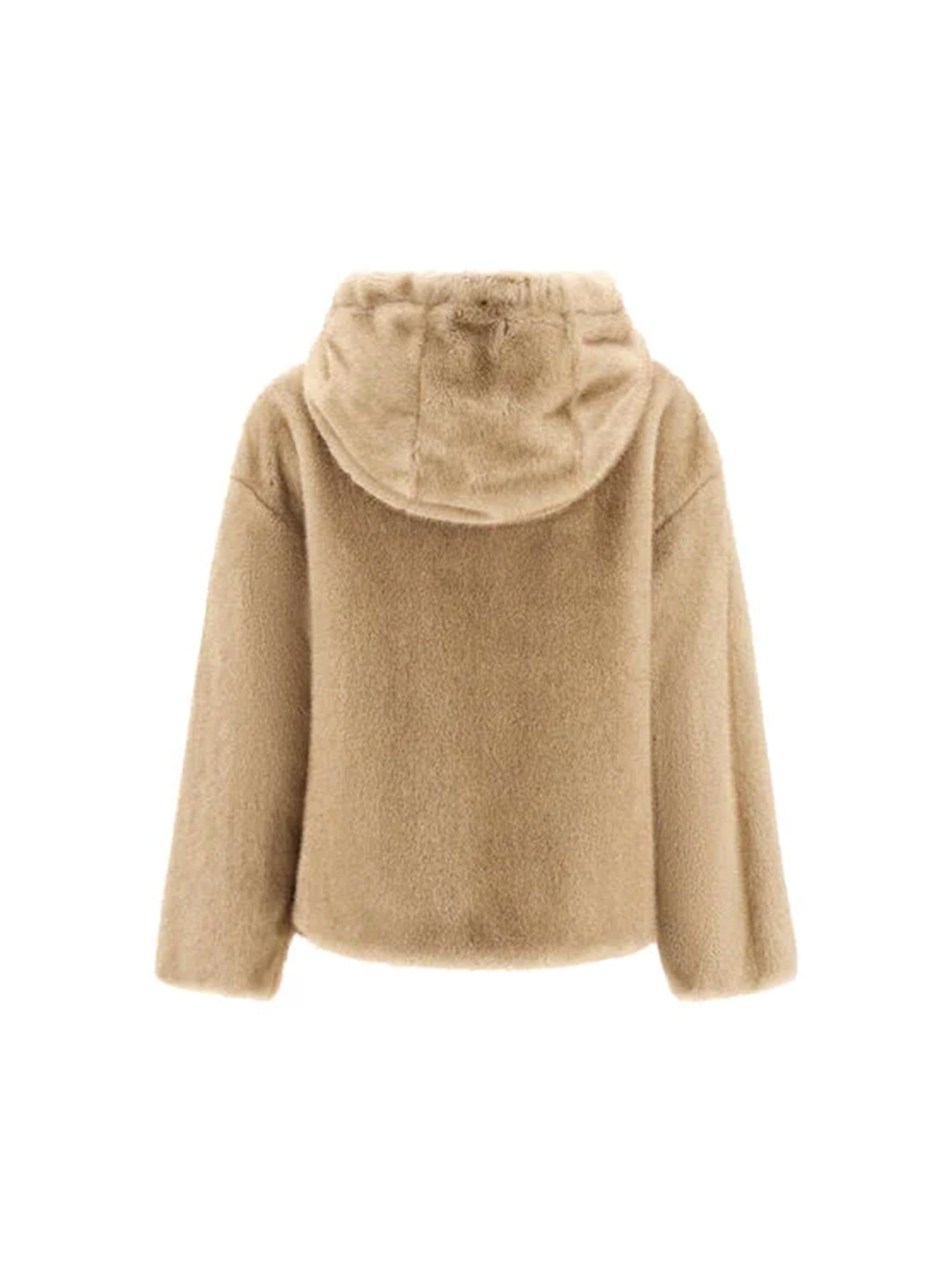 Herno Bomber In Melange Alternative Mink Fur-3