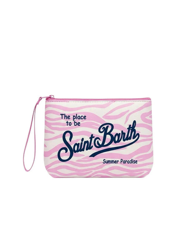 SAINT BARTH POCHETTE ALINE ZEBRA ROSA-SAINT BARTH-ALIN001 01816L