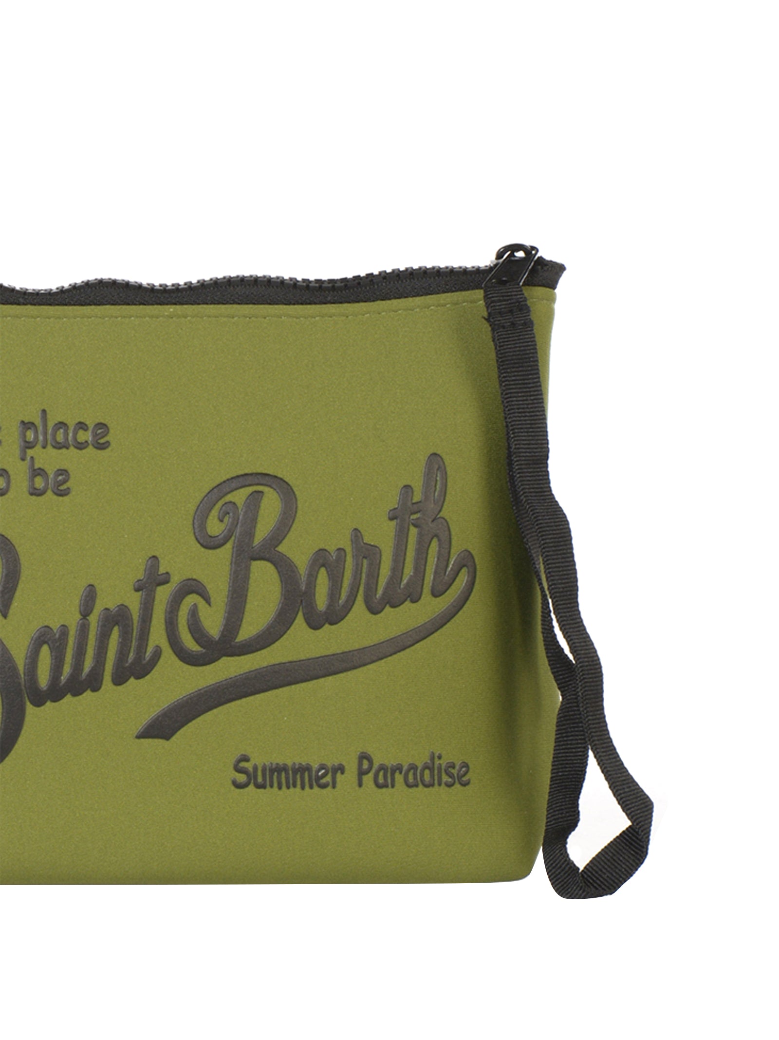 Saint Barth Pochette Aline Verde Militare-2