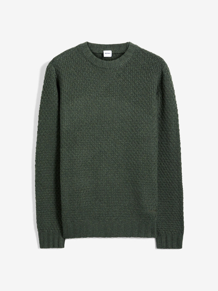 Shetland Wool Crew Neck Sweater-1