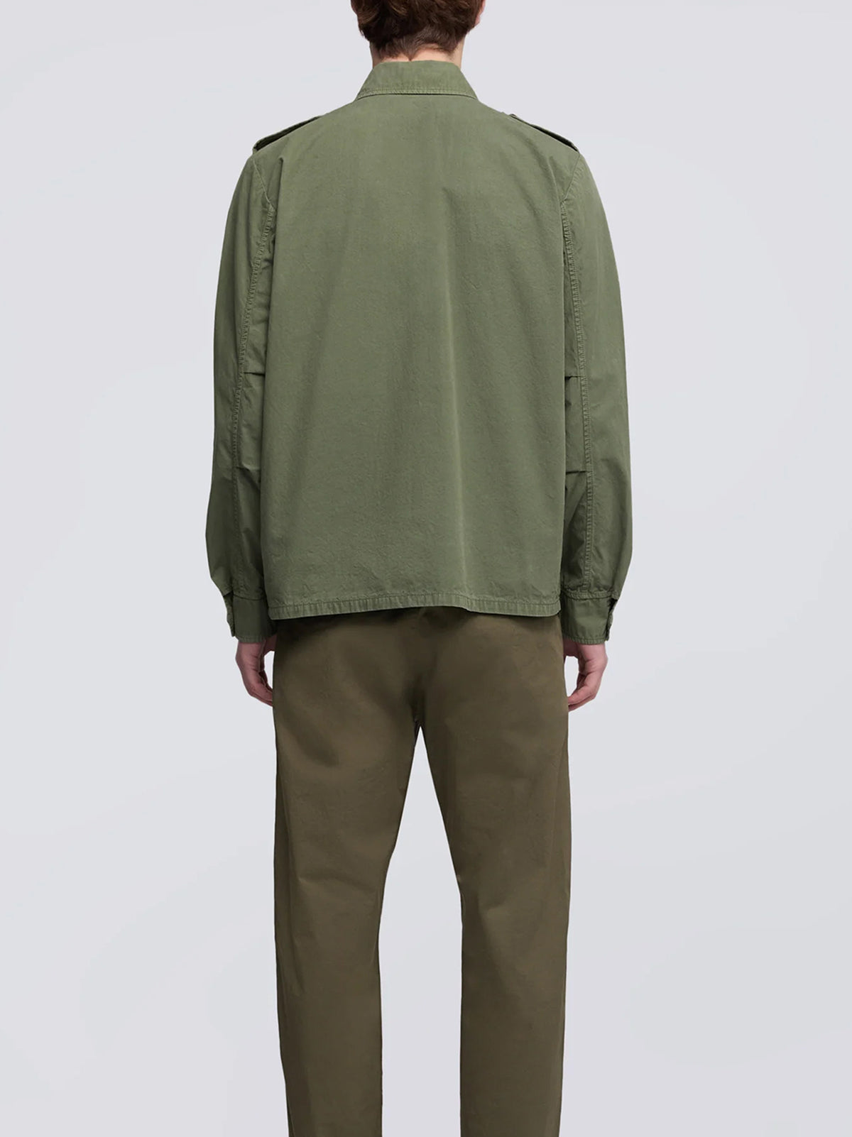 Aspesi Camicia militare in cotone verde-3