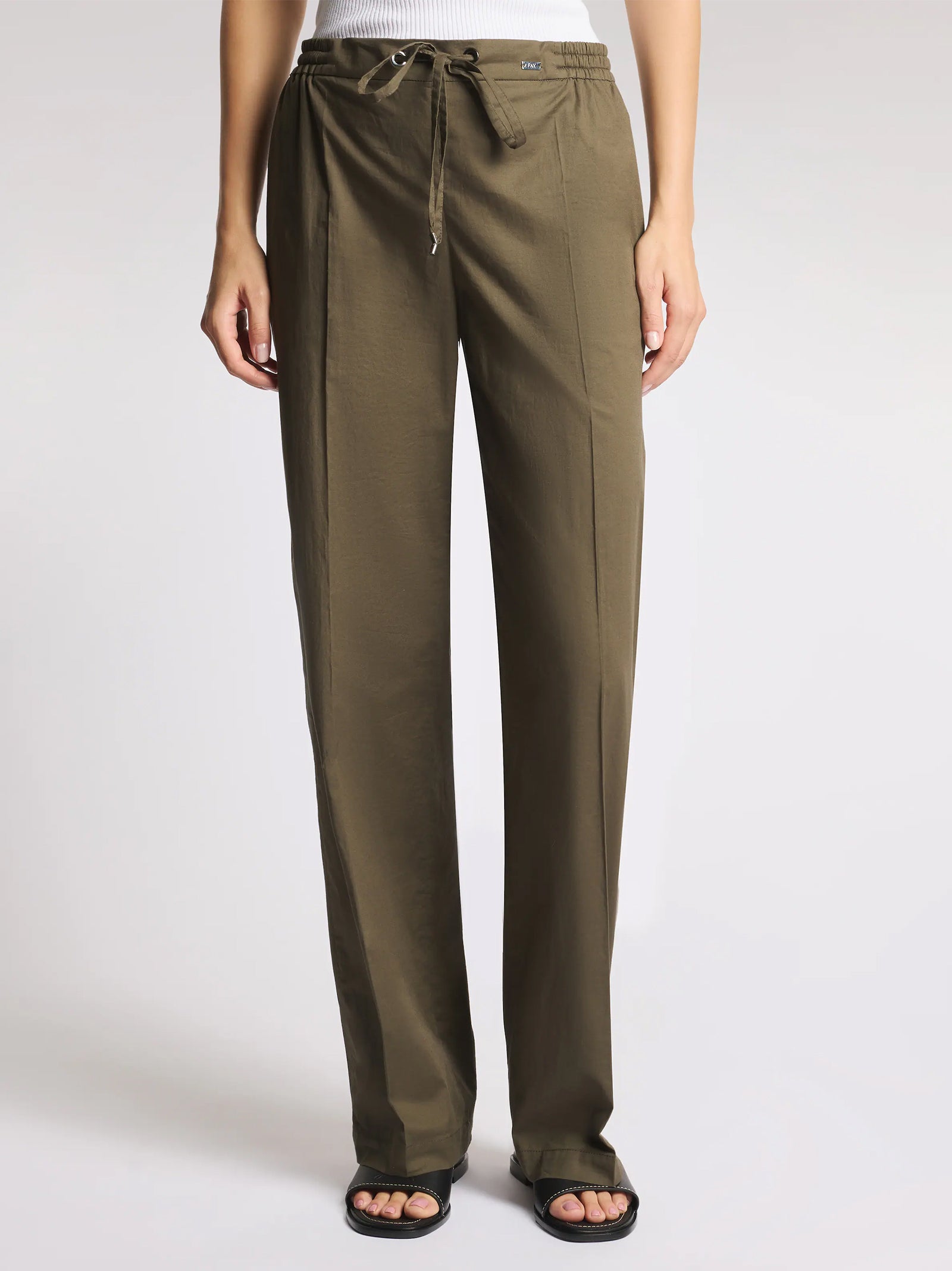 Pantaloni Regular Fit In Popeline Stretch-2