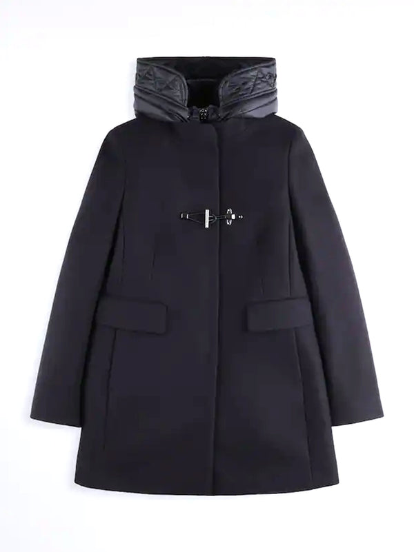 Fay Toggle Coat Db Front Nylon Blu