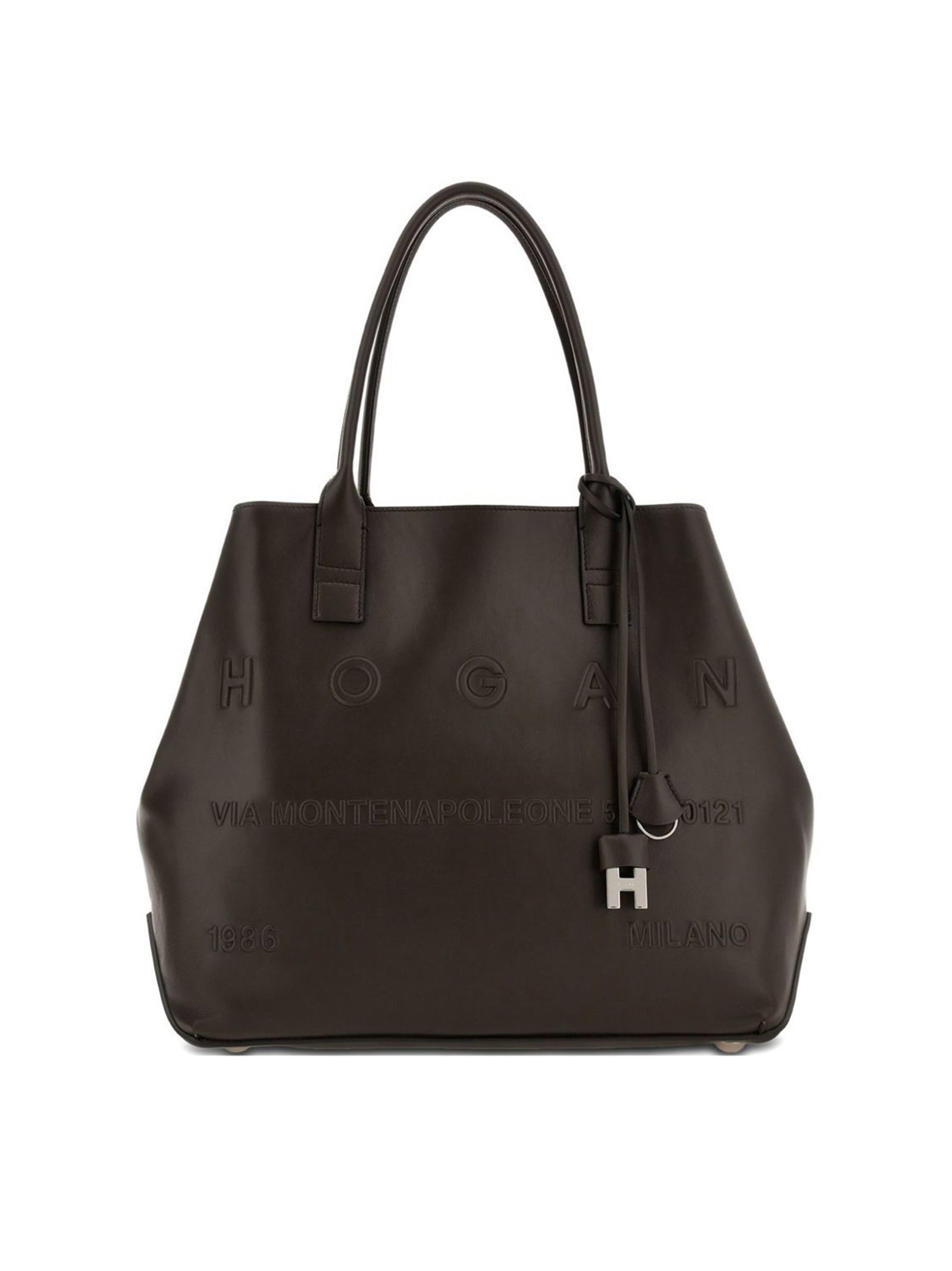 Borsa Shopping Hogan Script Media Marrone-1