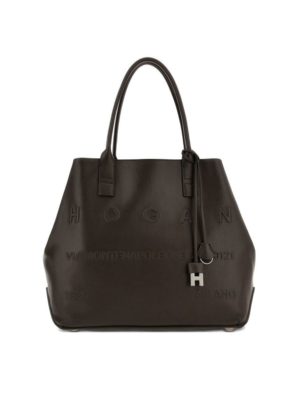 Borsa Shopping Hogan Script Media Marrone