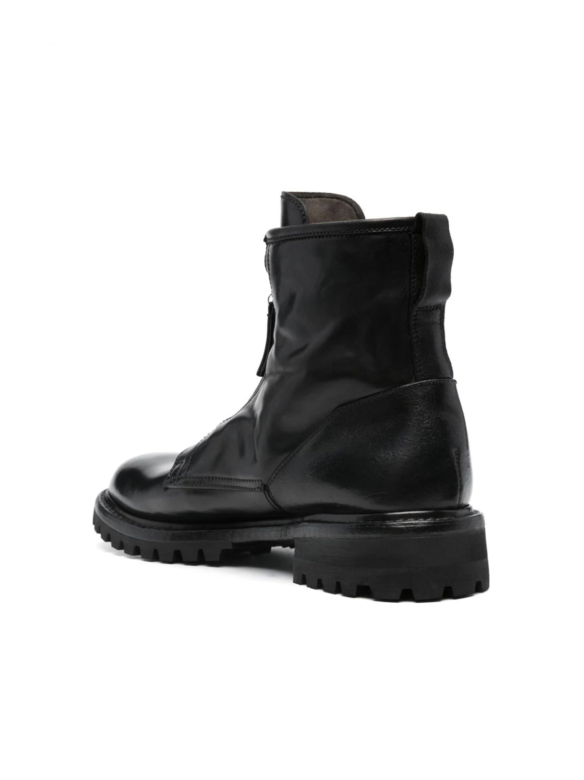 Premiata Stivaletti in pelle con zip neri-3