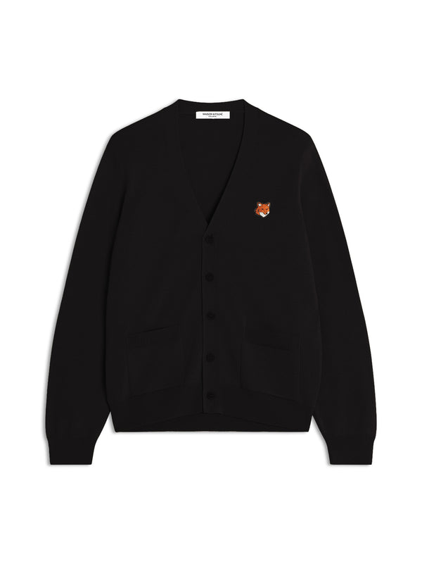 Maison Kitsune Fox Head Merino Regular Cardigan Nera