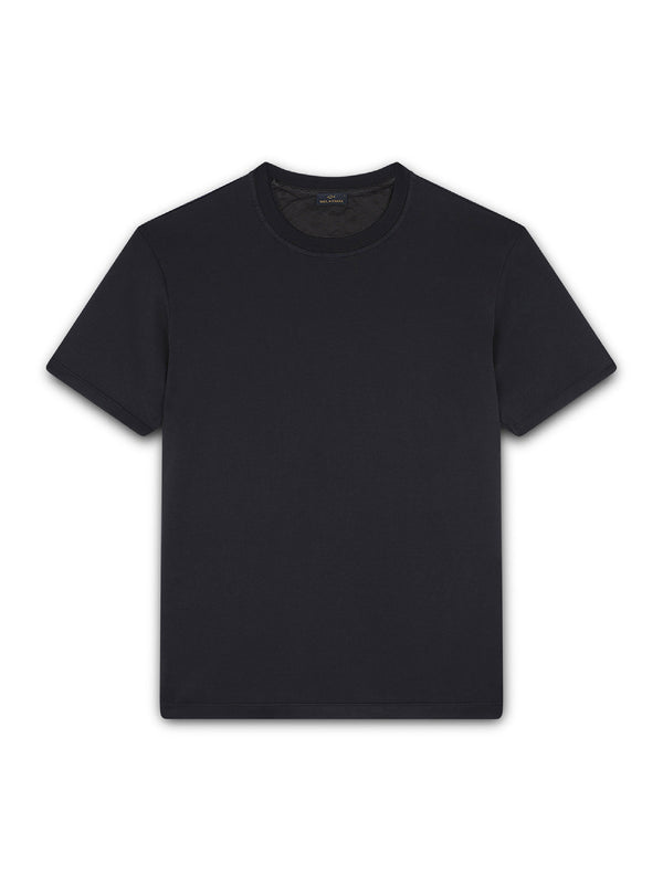 T-Shirt In Light Jersey Di Cotone Tinto Capo