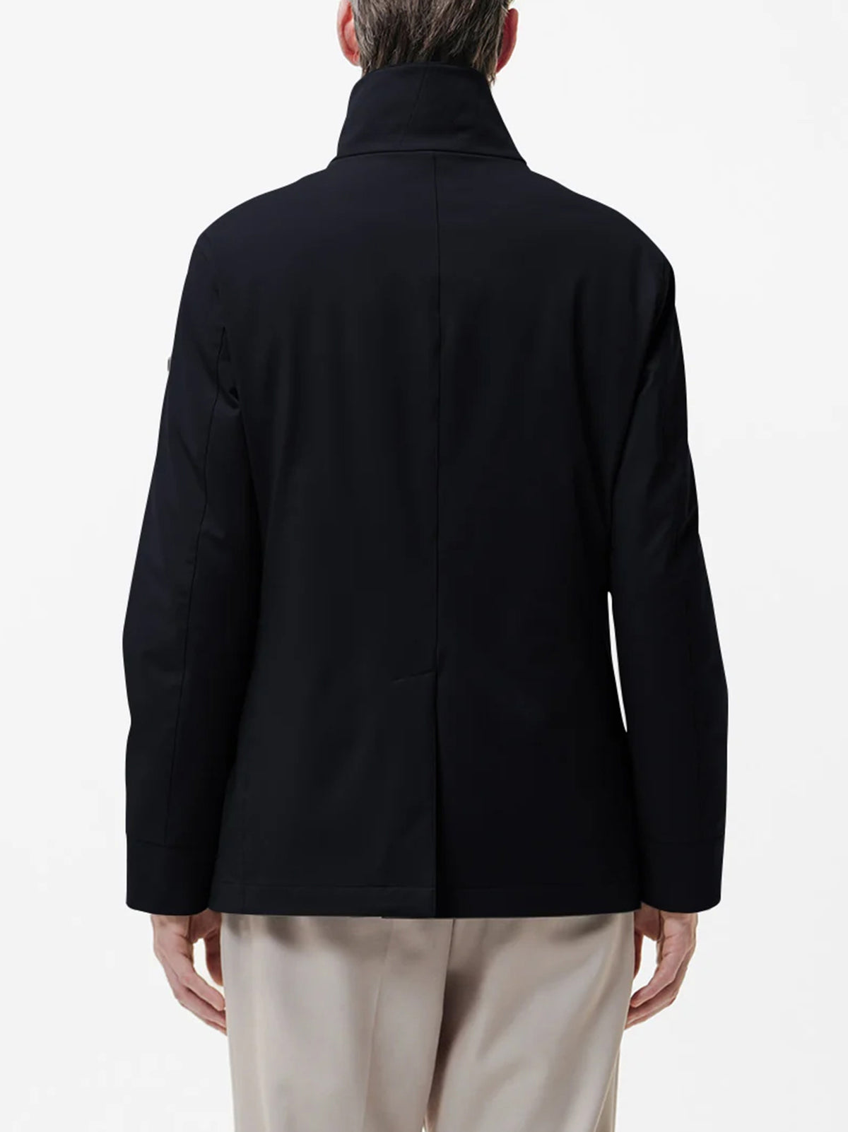 Duno Peacoat In Tessuto Tecnico Bi-Stretch Blue Navy-4