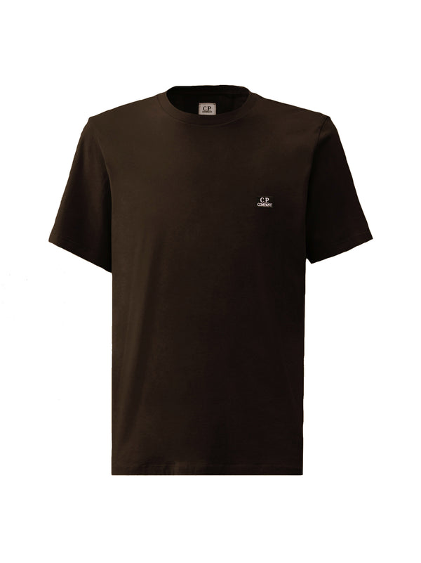 Jersey Short Sleeve Logo Patch T-Shirt di CP COMPANY - uomo nero