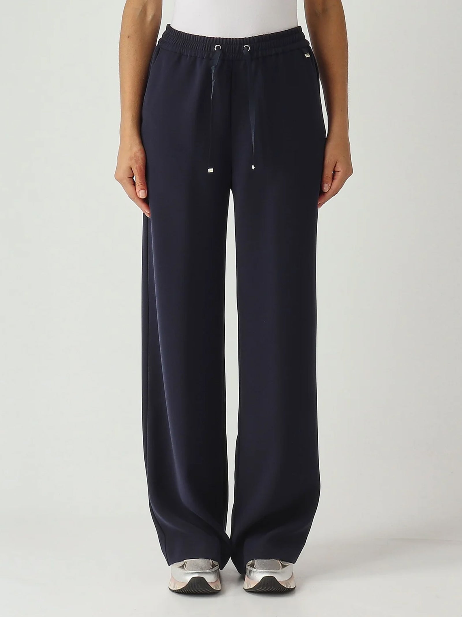 Herno Pantalone Gamba Larga Blu-2