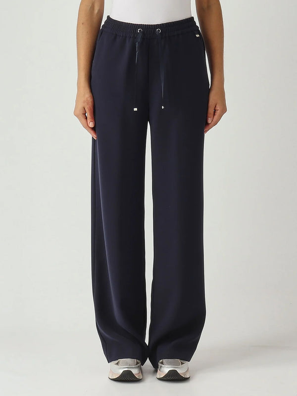 Herno Pantalone Gamba Larga Blu-2