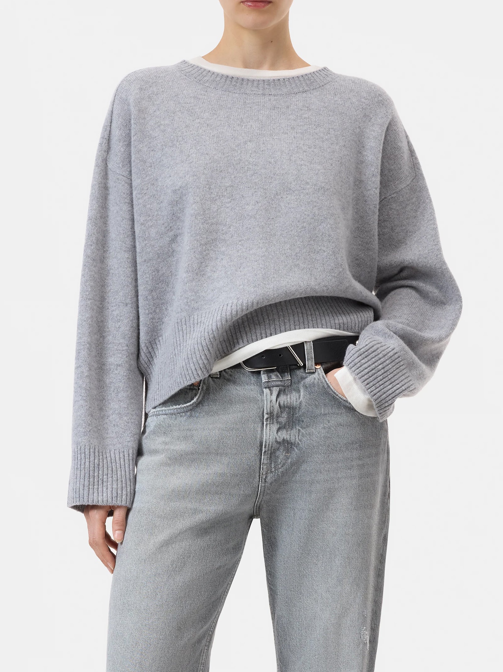 Closed Maglione Di Lana Grigio-2