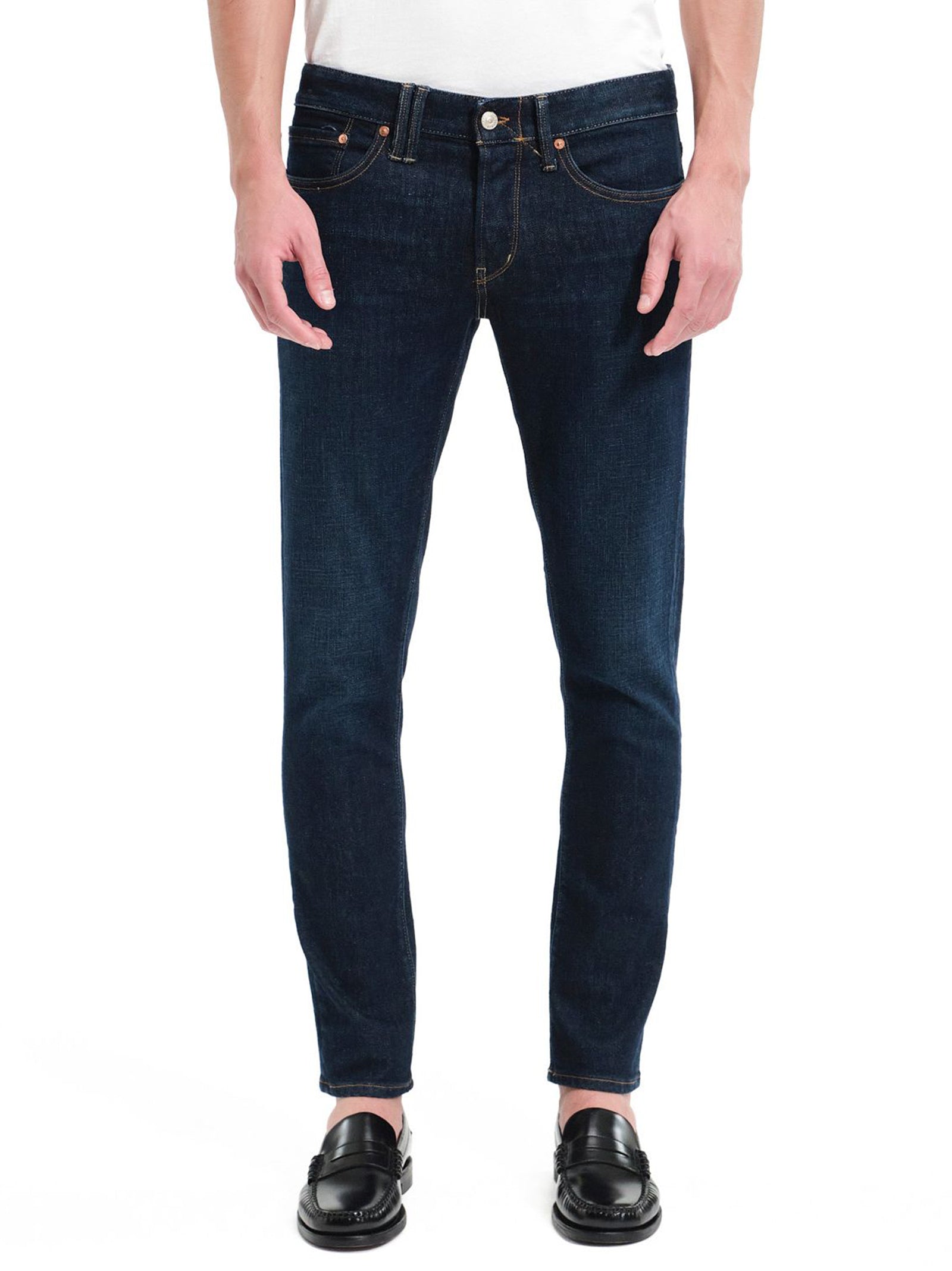 Jeans Skinny Dark Rinse Brushed-1