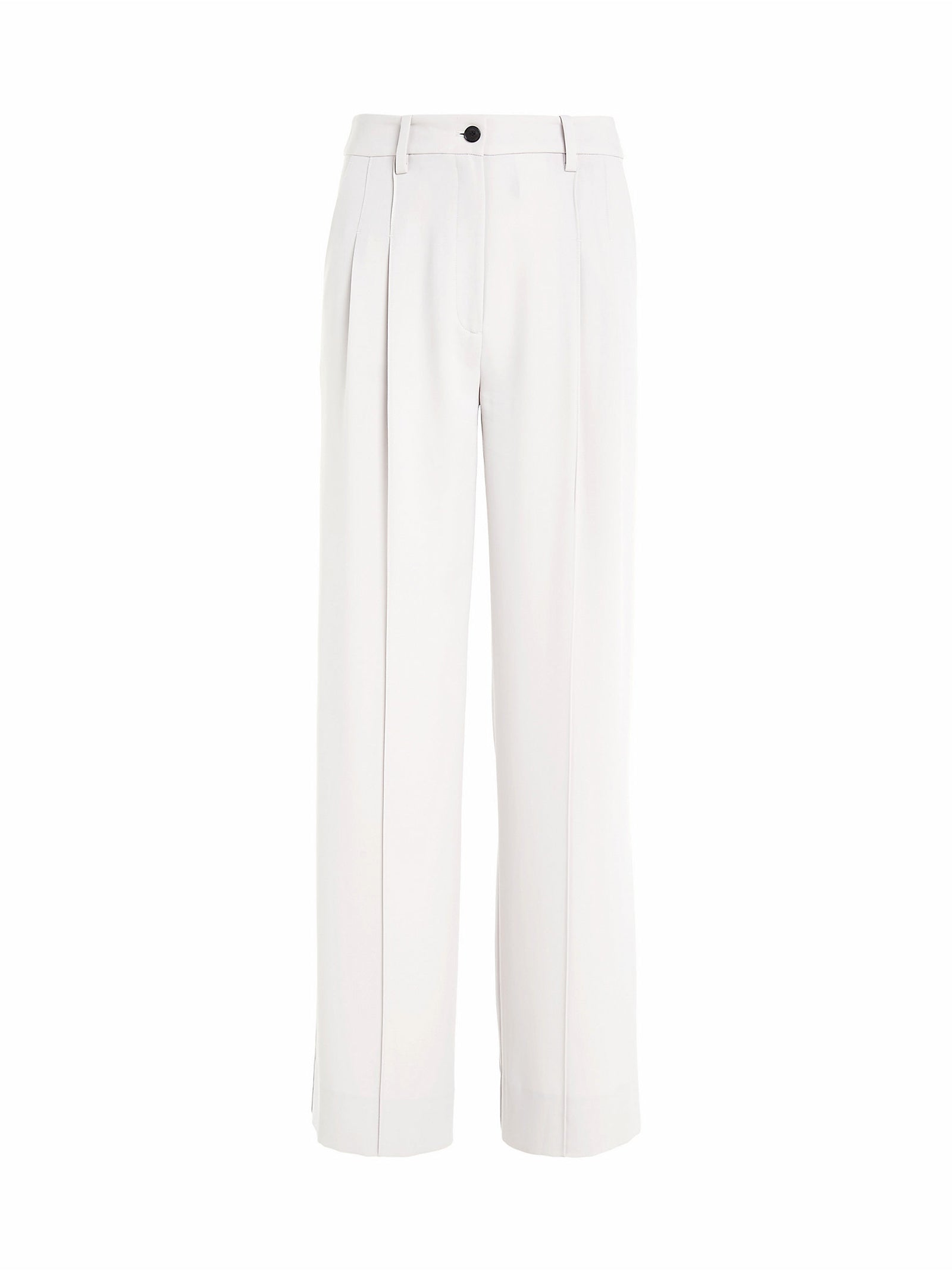 Pantaloni Gamba Larga In Twill-1