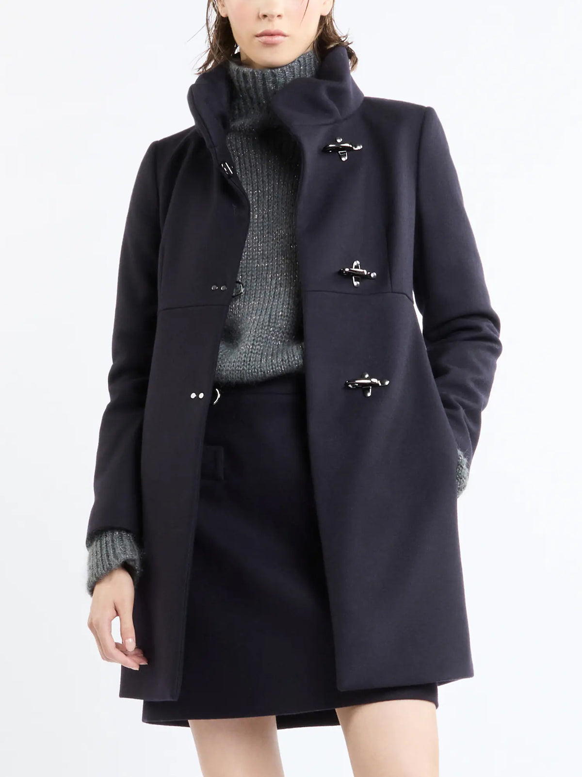 Fay Cappotto Romantic Coat foderato blu petrolio-2