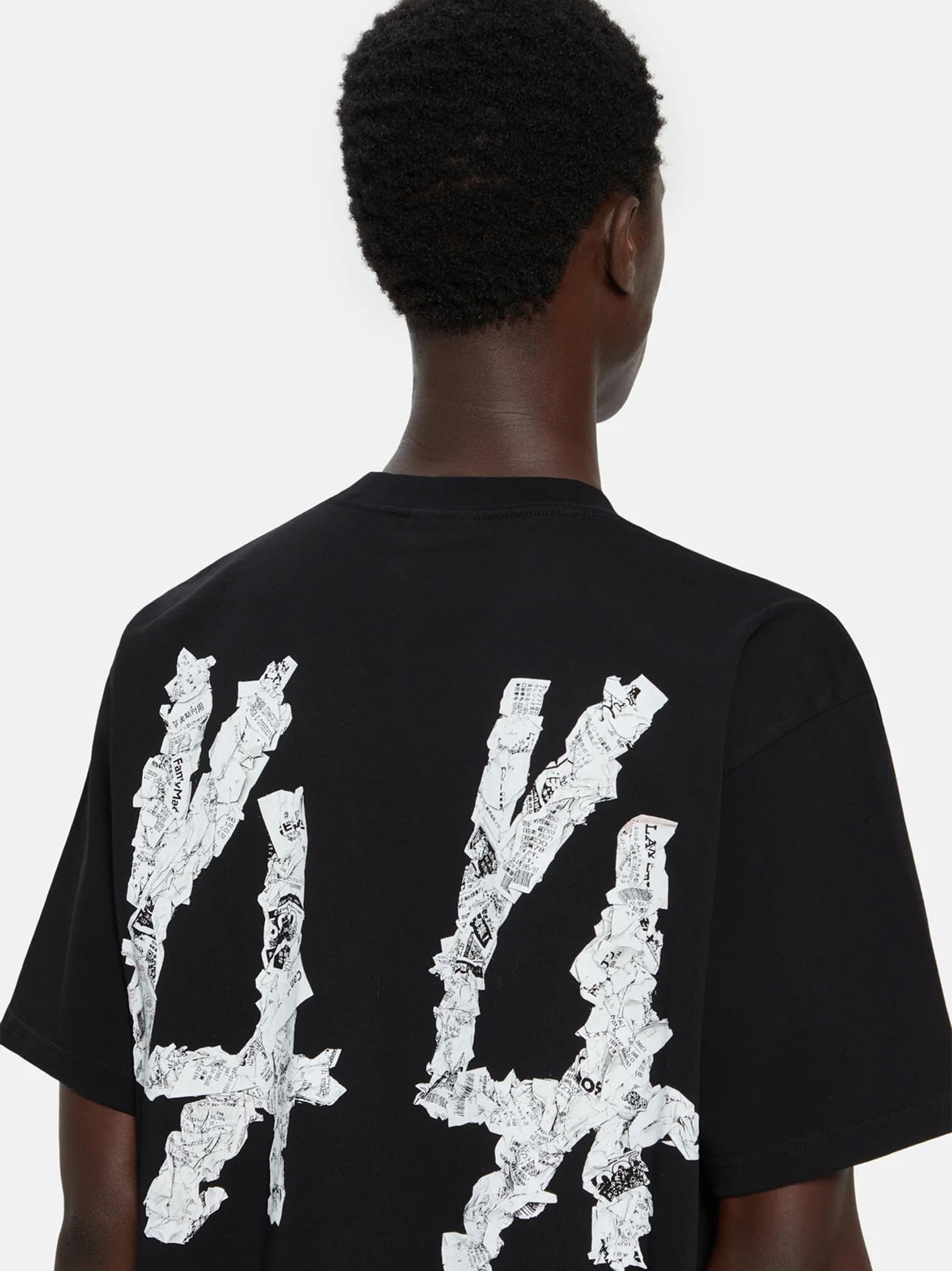 44 Label T-Shirt Jersey Nera-2