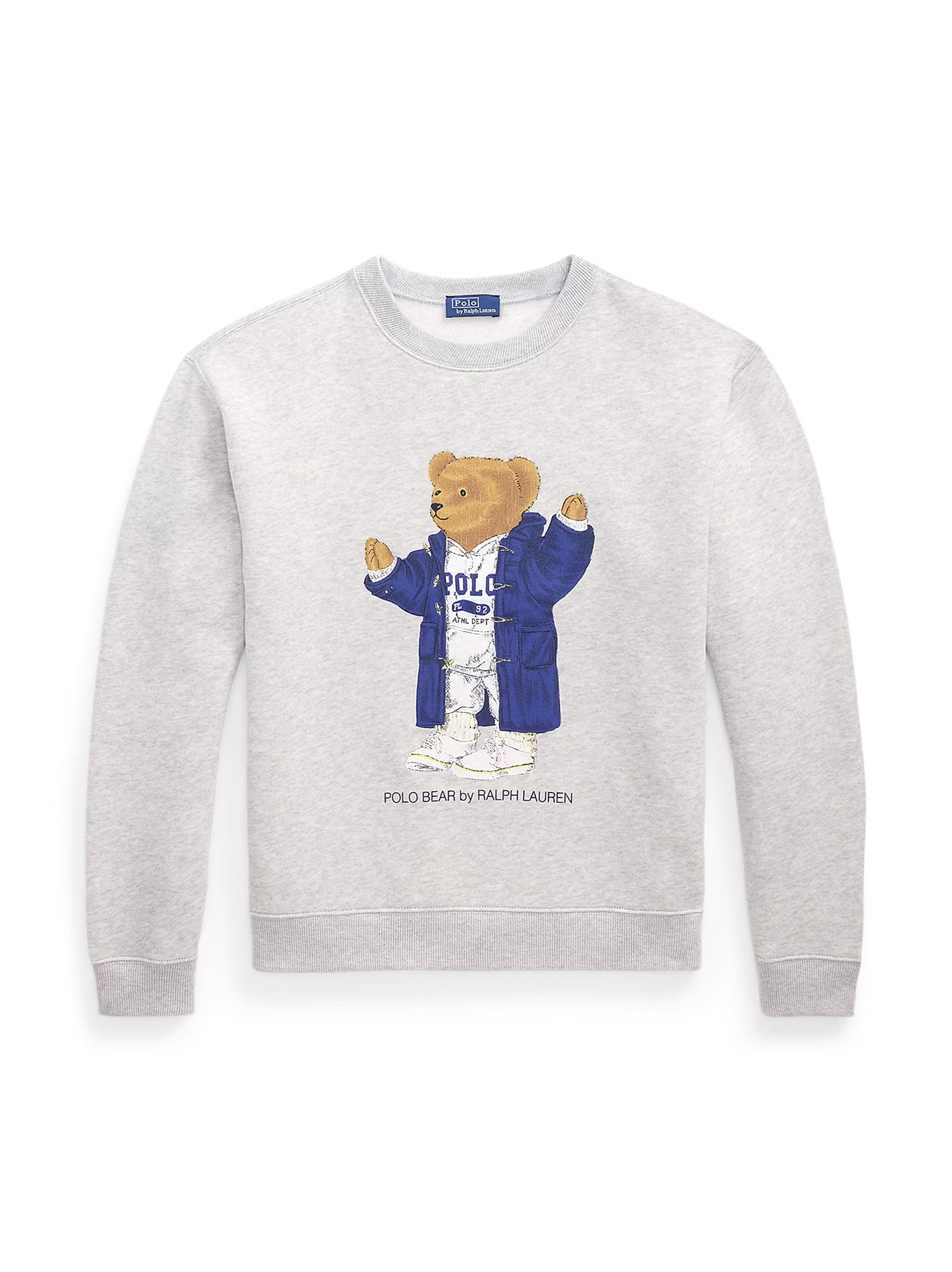 Polo Ralph Lauren  Felpa Girocollo Bear Grigia-1