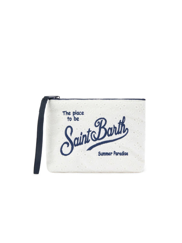 Saint Barth Pochette Aline Sangallo - donna bianco
