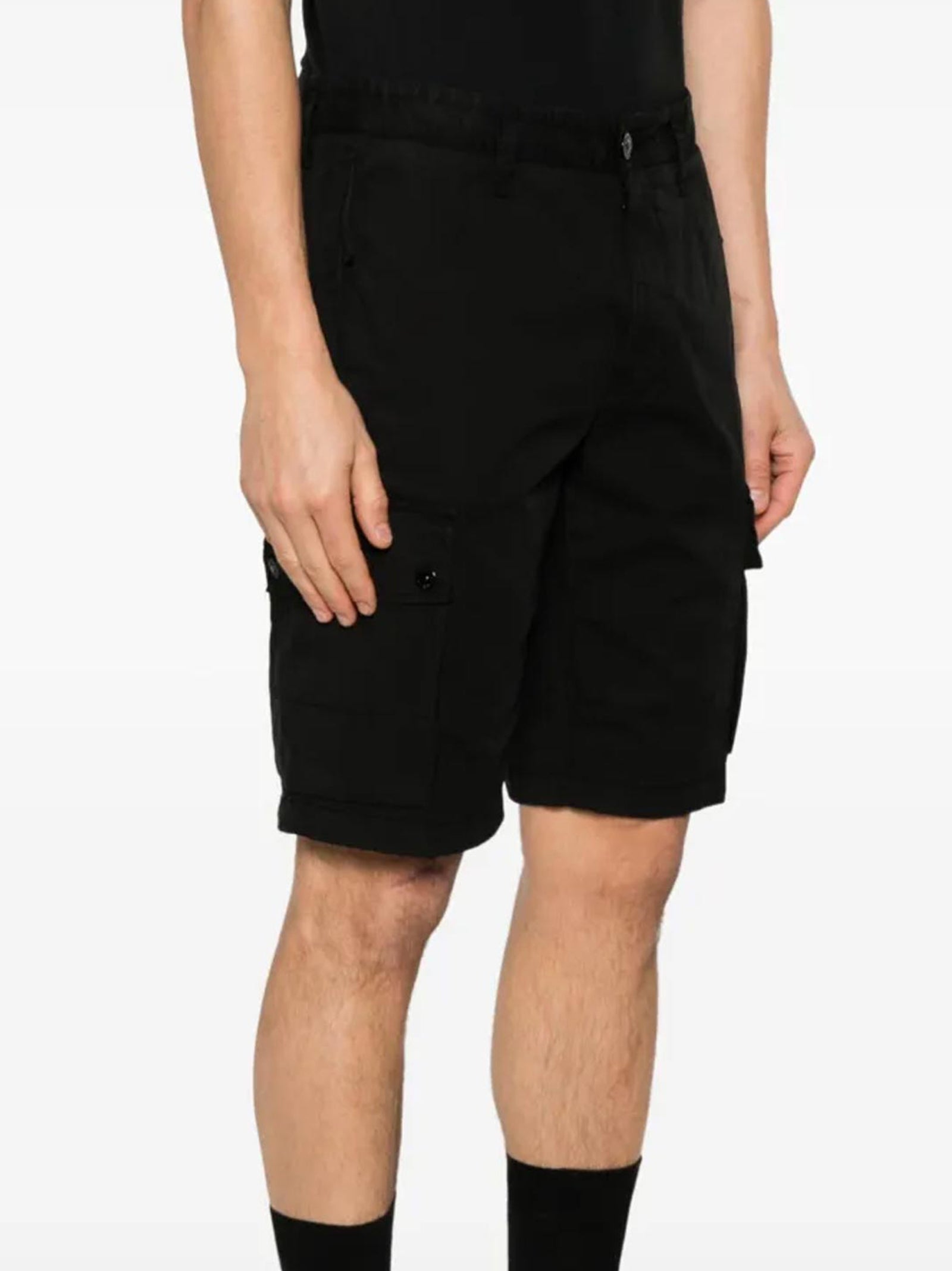 Stone Island Bermuda Slim Nero-2
