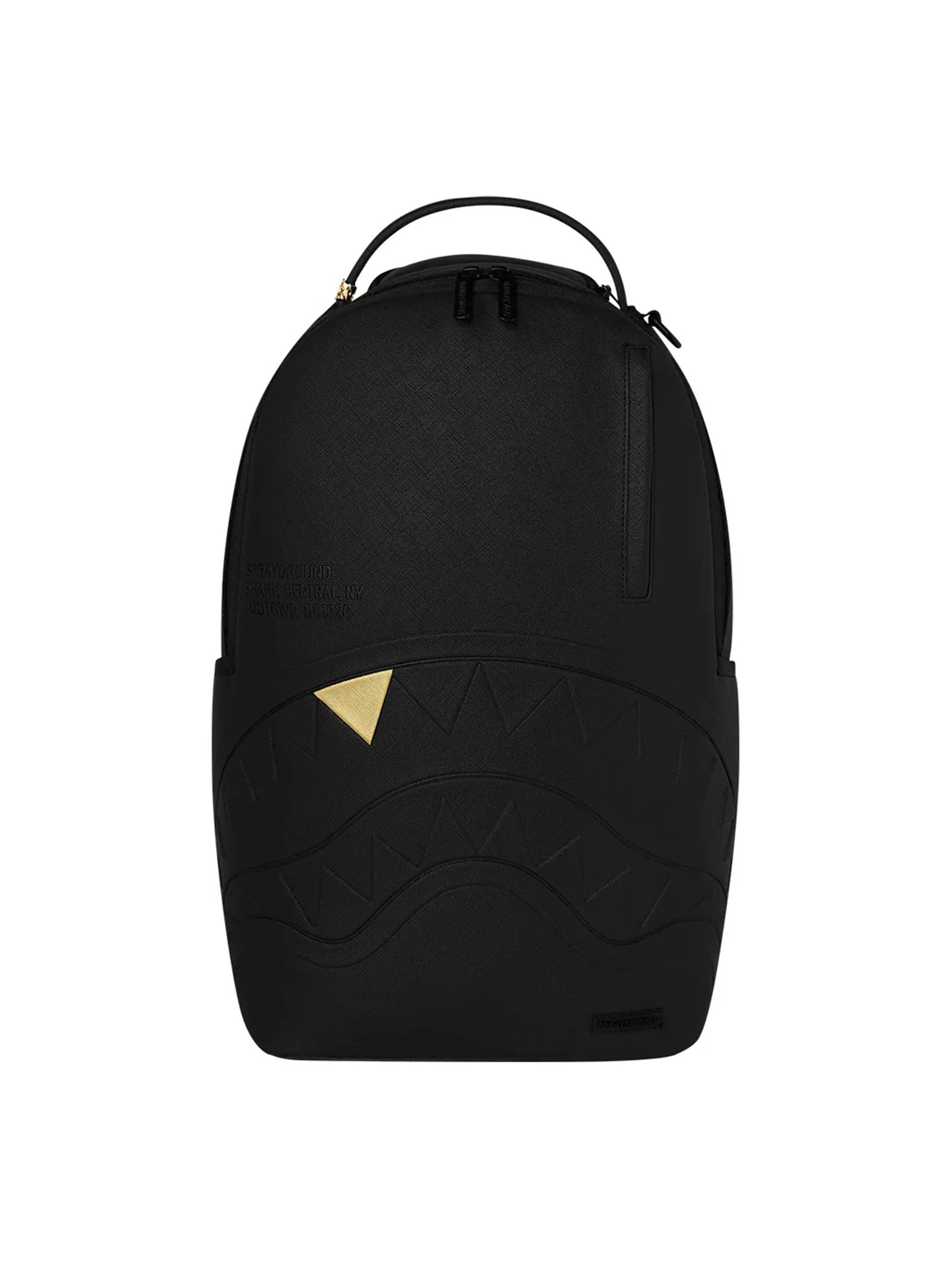 Sprayground Blacked Out Embossed Gold Tooth Backpack Nero-1