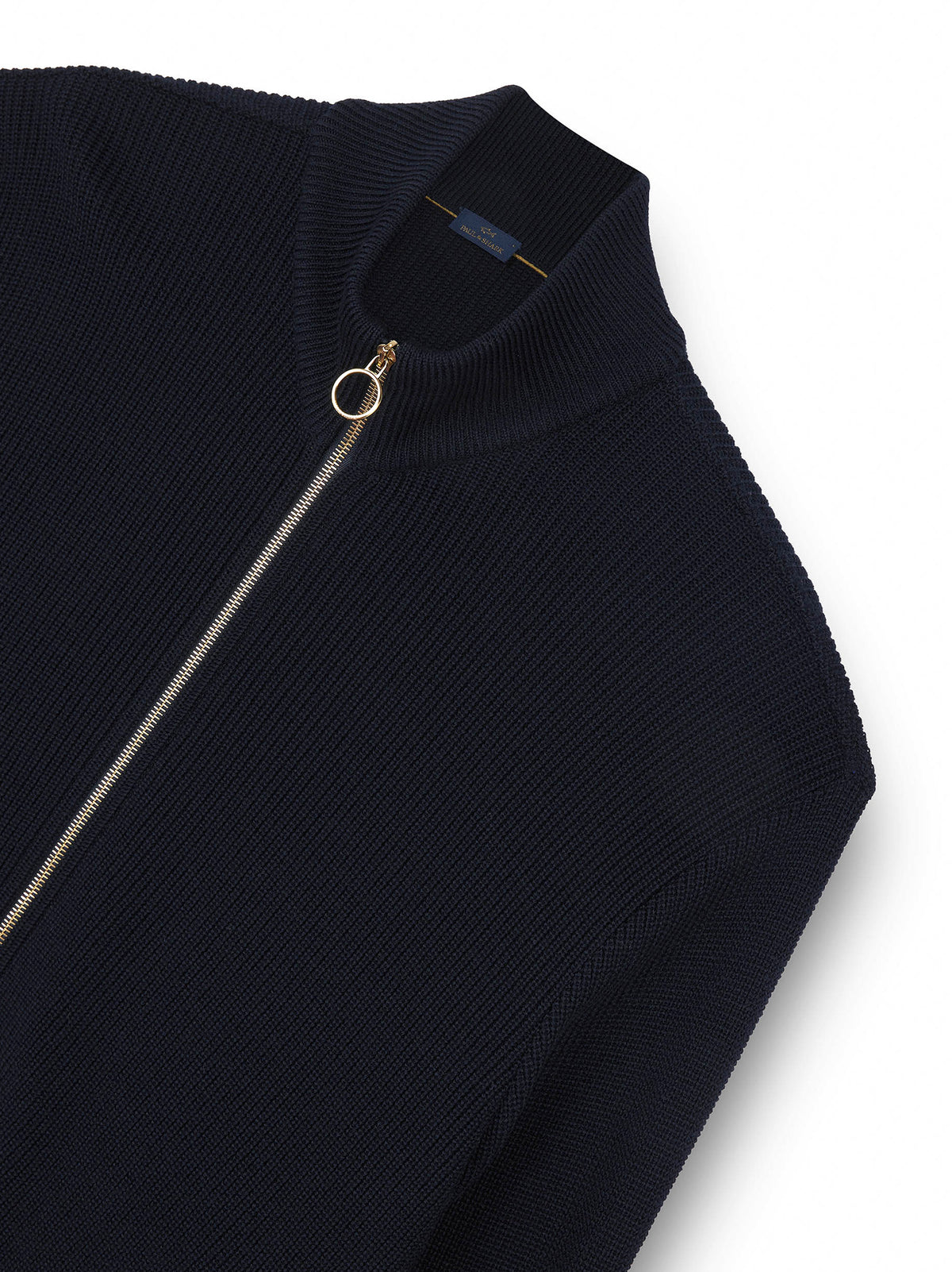 Paul&Shark Cardican Con Zip In Lana Blu-4