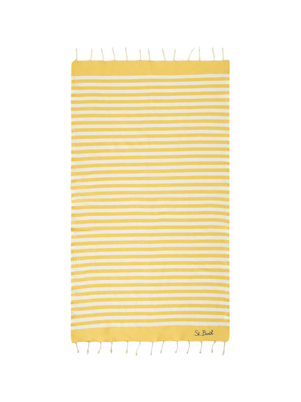 TELO MARE RIGATO GIALLO-SAINT BARTH-FOUT012 02758L