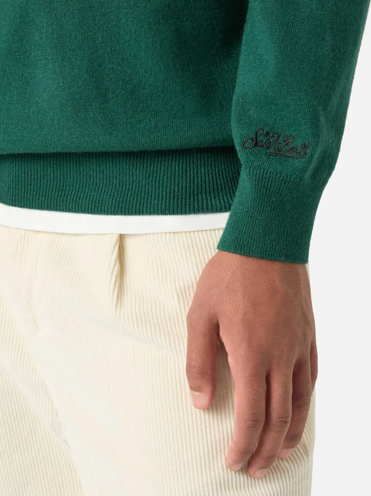 Saint Barth Maglia girocollo Heron Light Snoopy Complicated verde-4