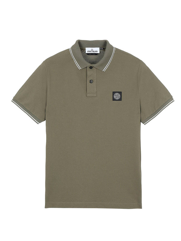 Stretch cotton polo shirt